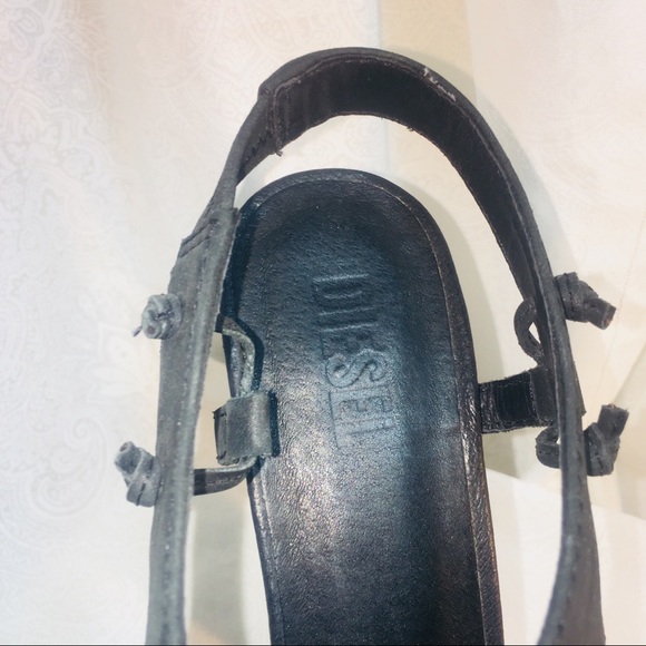 DIESEL black, leather platforms - Picture 6 of 6